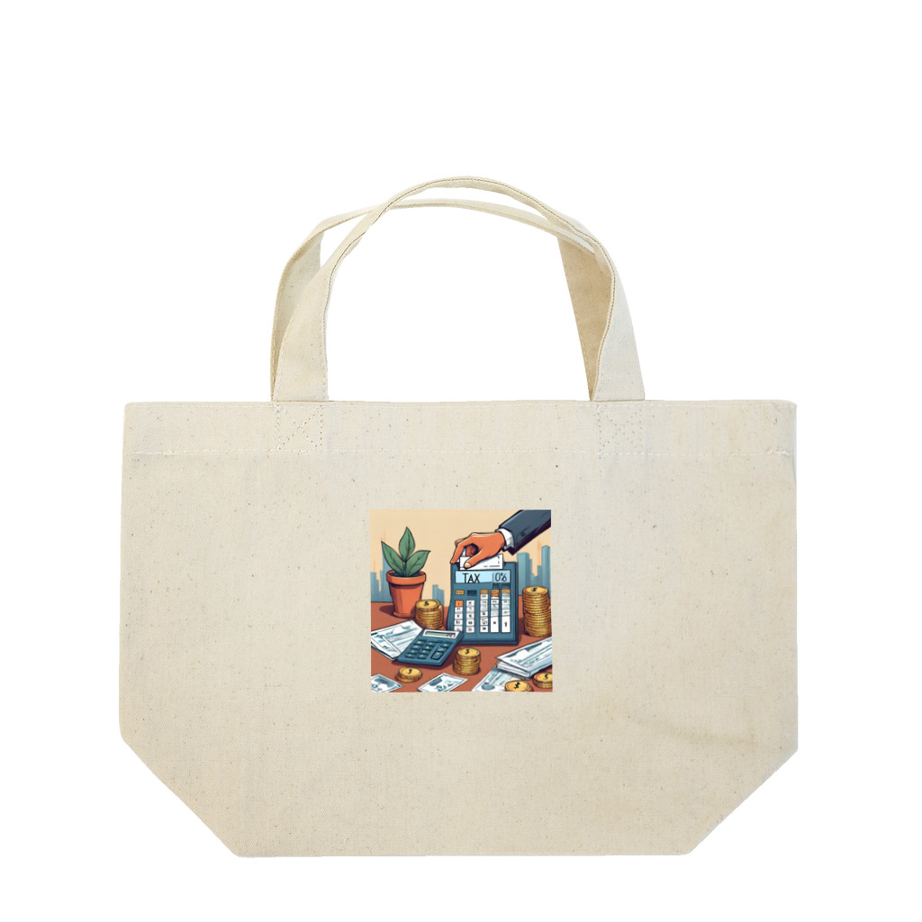 kenshopの今流行りの増税をエモ可愛くさせていただきました★ Lunch Tote Bag