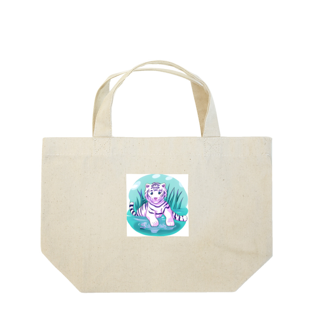 いつもおおきに！たけじいちゃんのWhite Tiger Baby Sigi Lunch Tote Bag