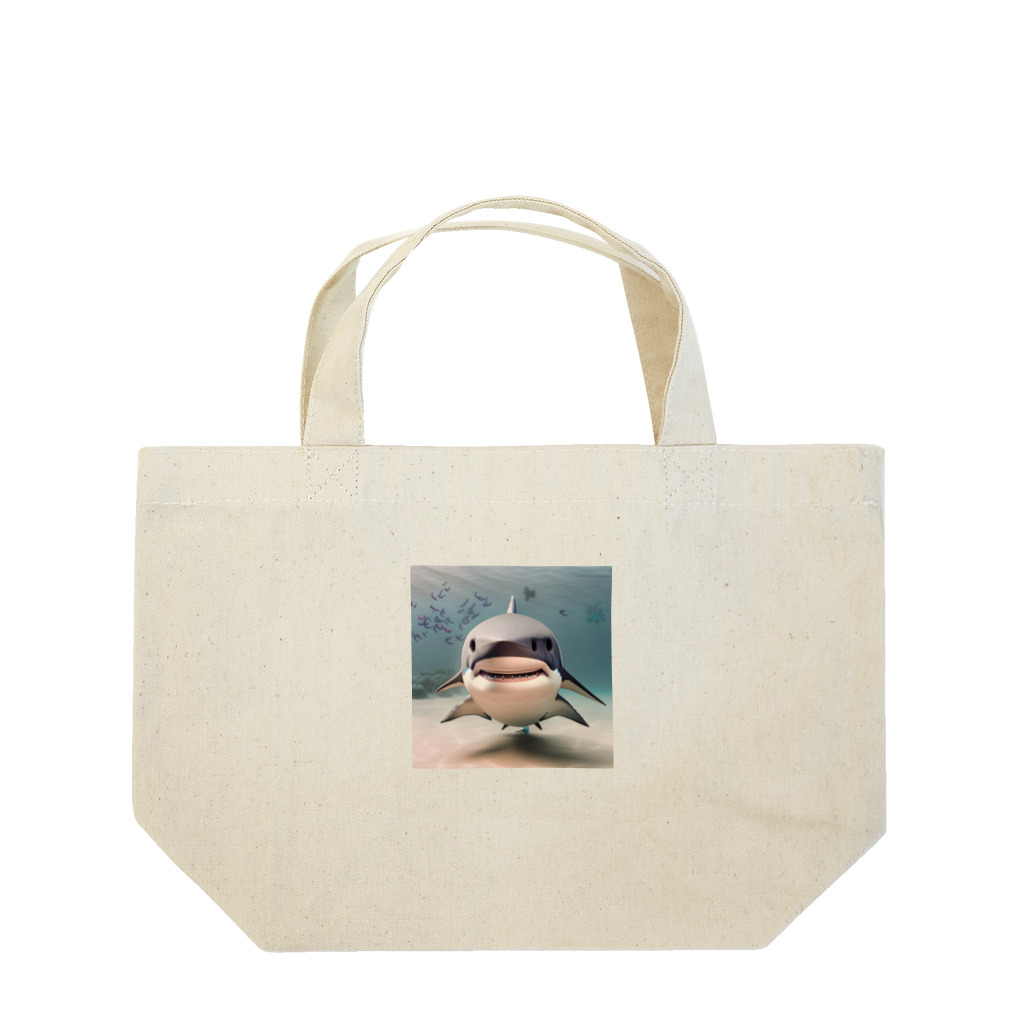 まな九郎ショップの可愛いサメ Lunch Tote Bag