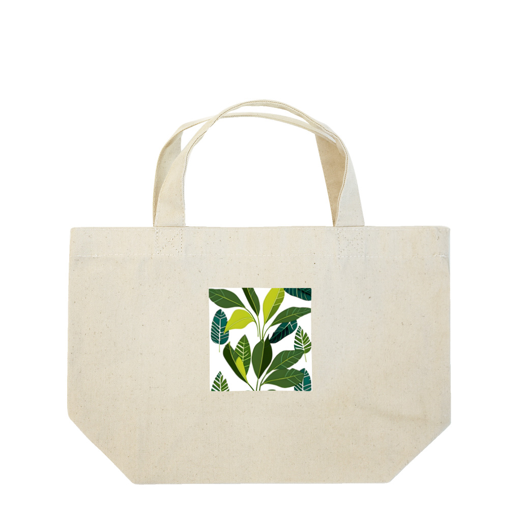 coco styleのリーフ柄　イラストグッズ Lunch Tote Bag