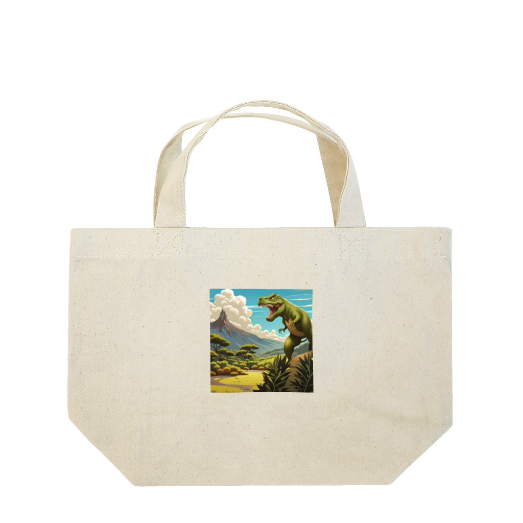 和彩-Wairoriのアニメ調　ティラノサウルス Lunch Tote Bag