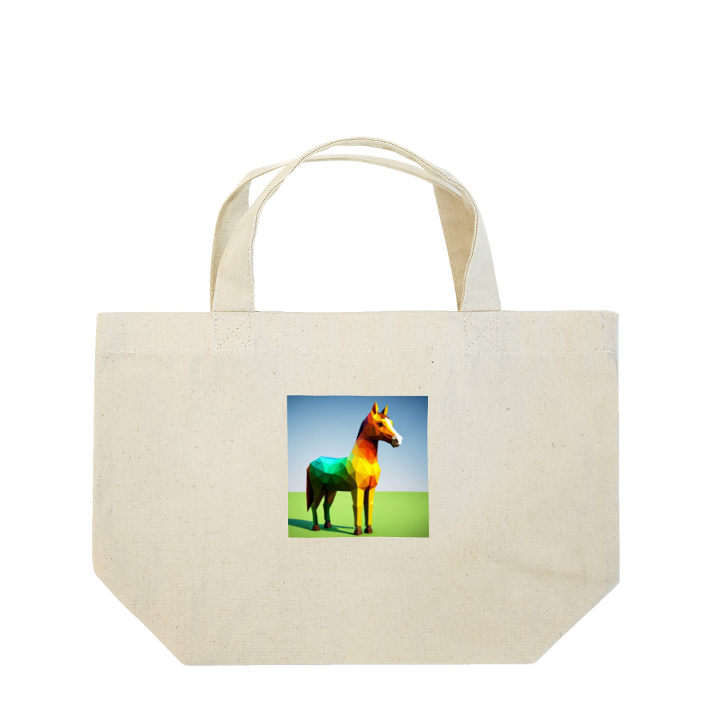 REIZAのカラフルにたたずむ馬 Lunch Tote Bag