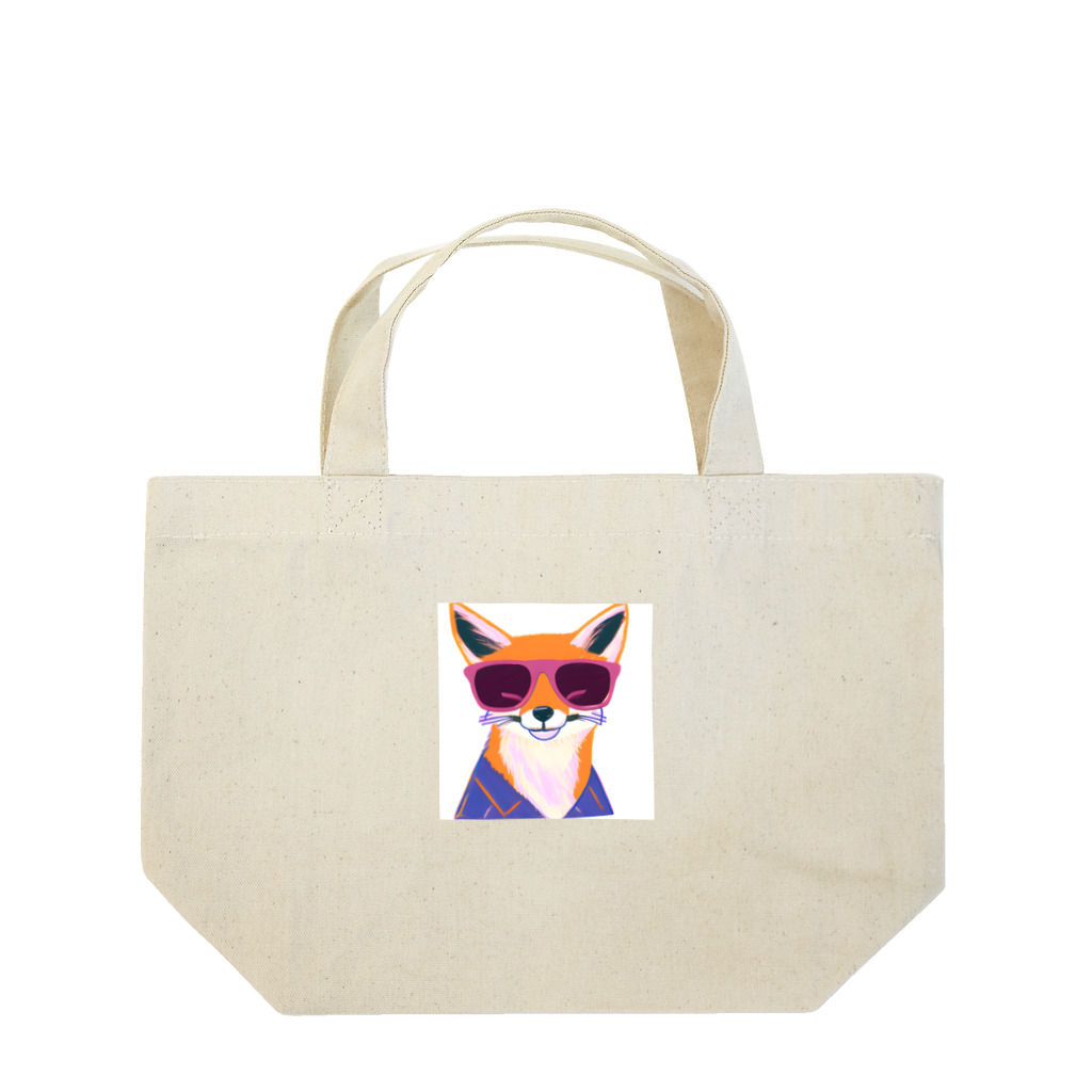 JohnnyのFashionable Fox Lunch Tote Bag
