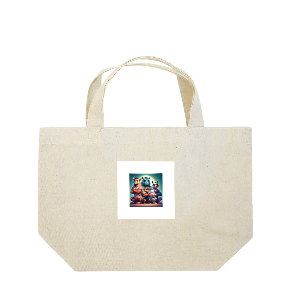 さぼりのあっくまんのきんにくごはんアニマルズ❤✨ Lunch Tote Bag