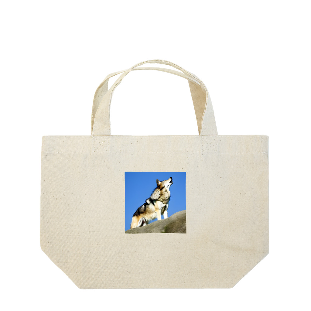 No planの吠えるオオカミ Lunch Tote Bag