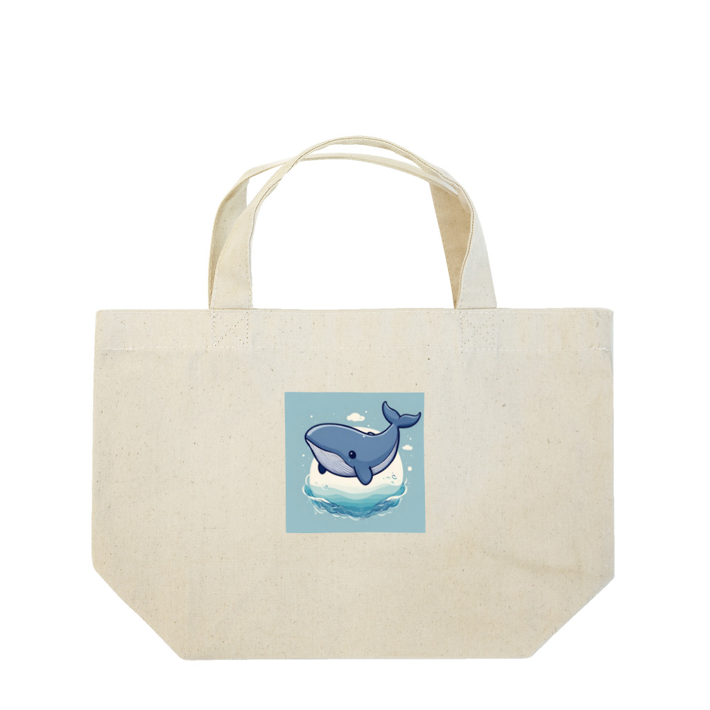 山のお散歩屋さんのクジラグッズ Lunch Tote Bag