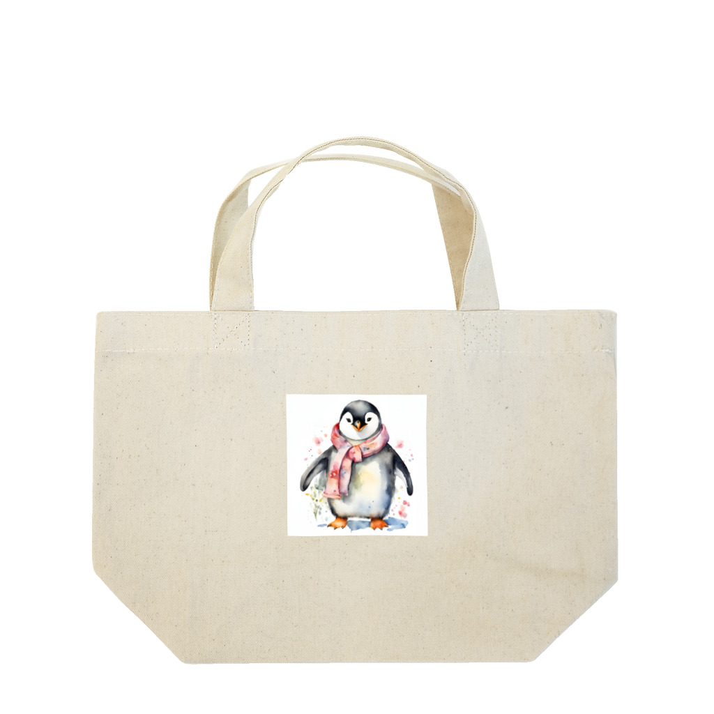 hakumenhonの春を迎えるペンギン ランチトートバッグ