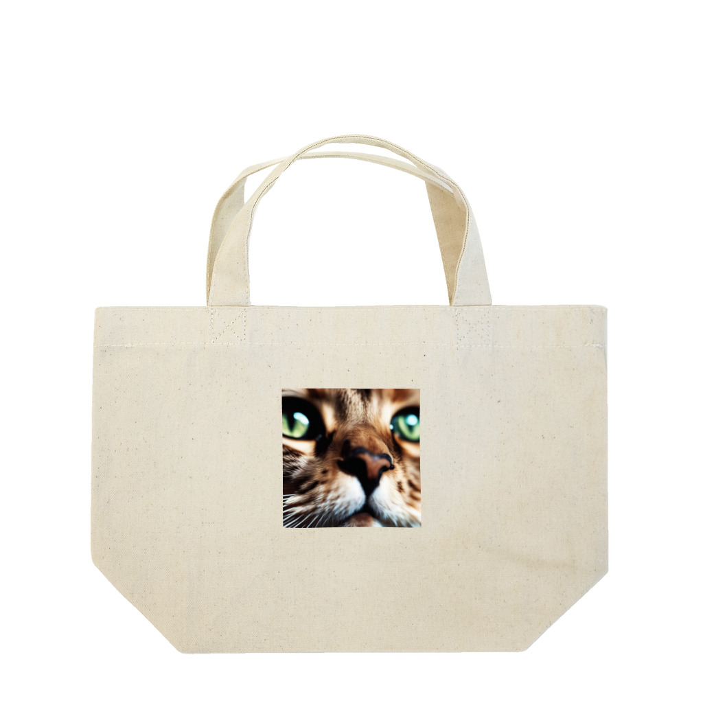 feliceのキャットフードの匂いに反応する猫 Lunch Tote Bag