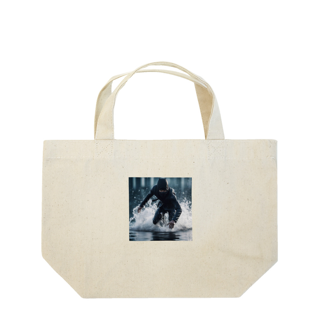 ninja925の水の上を走る忍者 Lunch Tote Bag