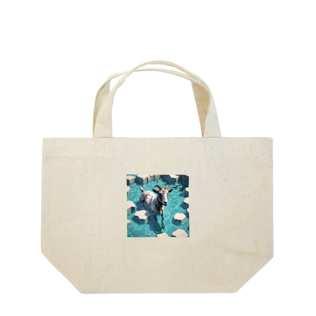 かてこの洋服販売所のWater goat 2 Lunch Tote Bag