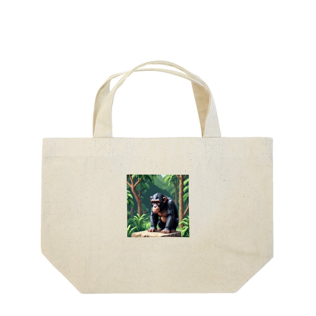 かたまりのドットチンパンジー Lunch Tote Bag