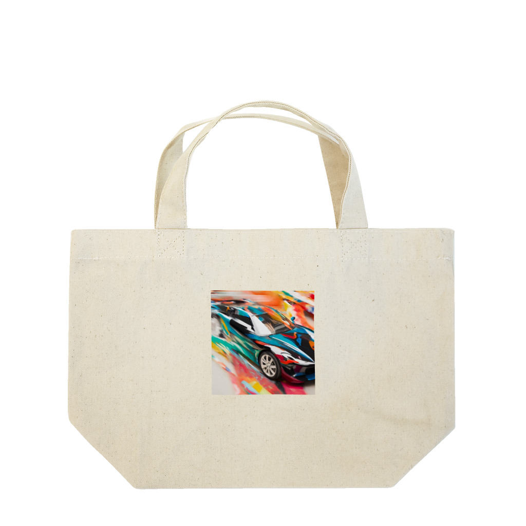 the blue seasonの速さの彩り: 動きを捉えたアート Lunch Tote Bag