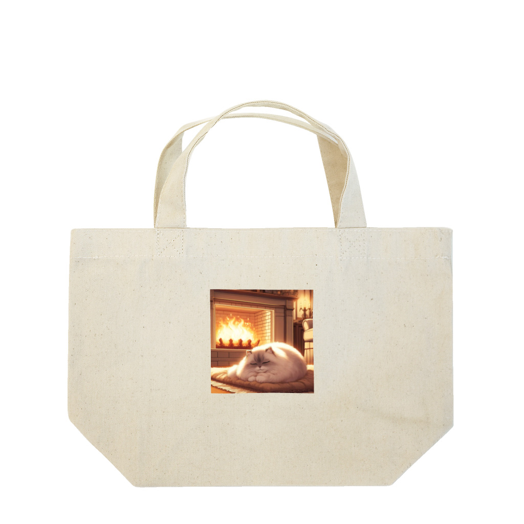 statham2865の暖炉猫 Lunch Tote Bag