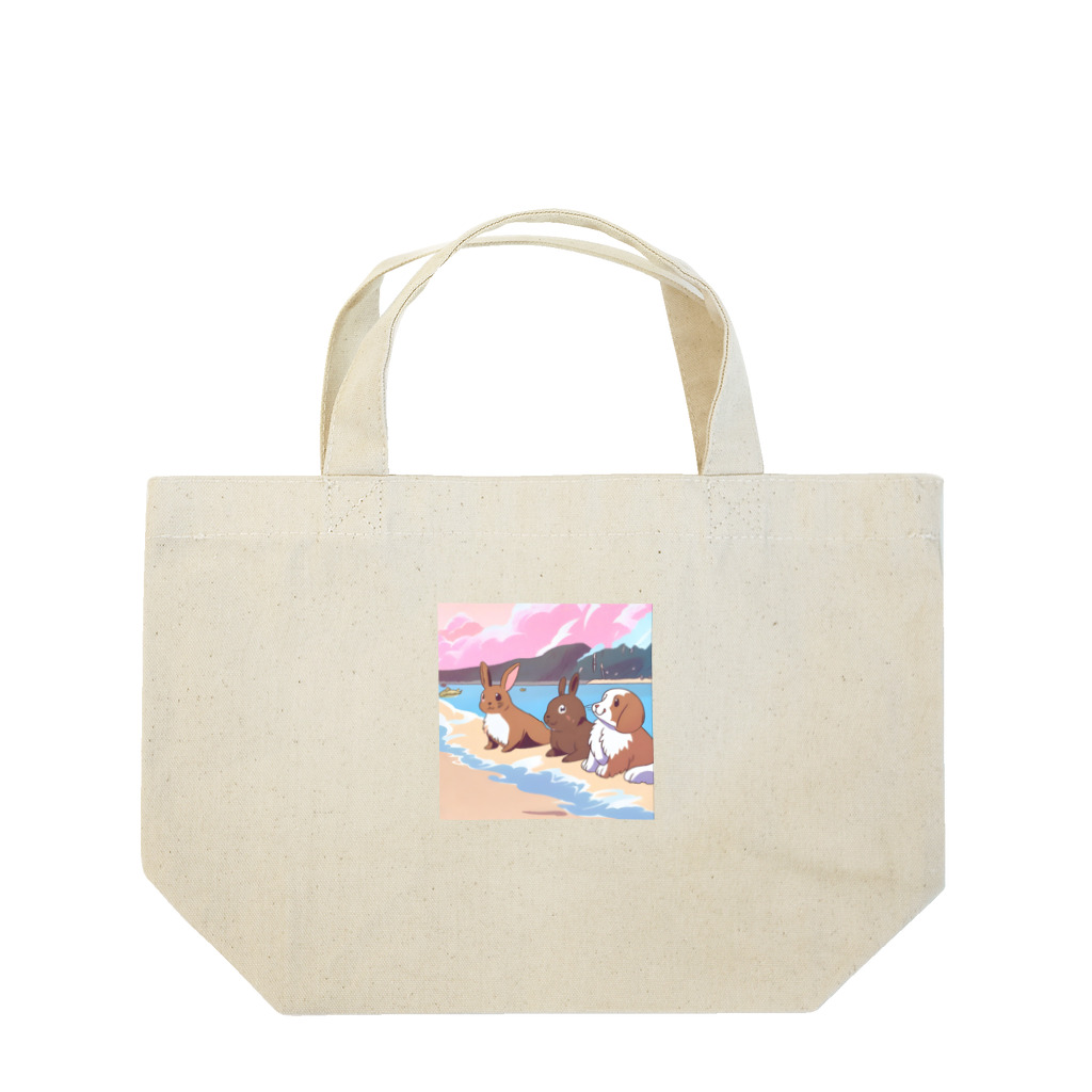 Chama's shopのビーチアニマル Lunch Tote Bag