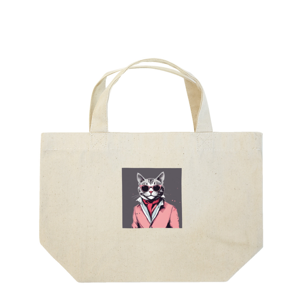 チャランコの部屋のダンディーねこさん Lunch Tote Bag