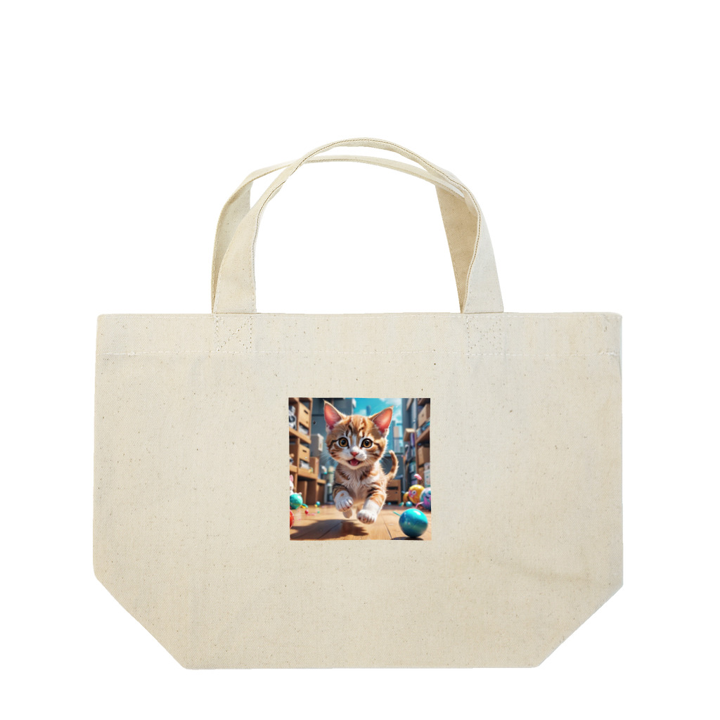 KikimimiネコのKikimimiネコ（走る） Lunch Tote Bag