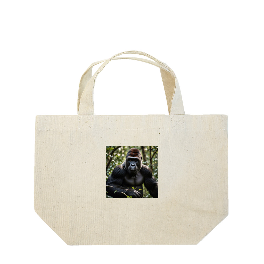 animalzのミステリアスで力強い、ジャングルの王者ゴリラが登場！ Lunch Tote Bag