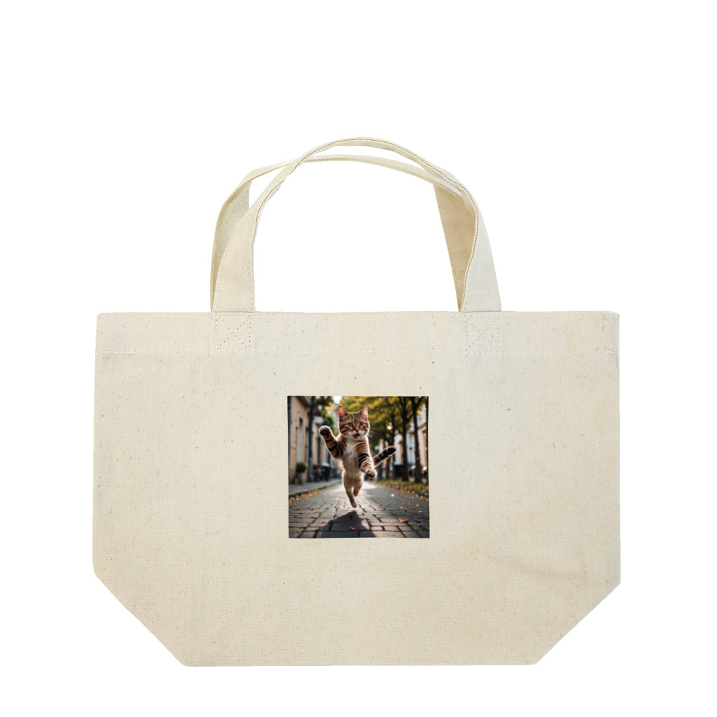 たそがれ！動物村の猫った驚いた Lunch Tote Bag