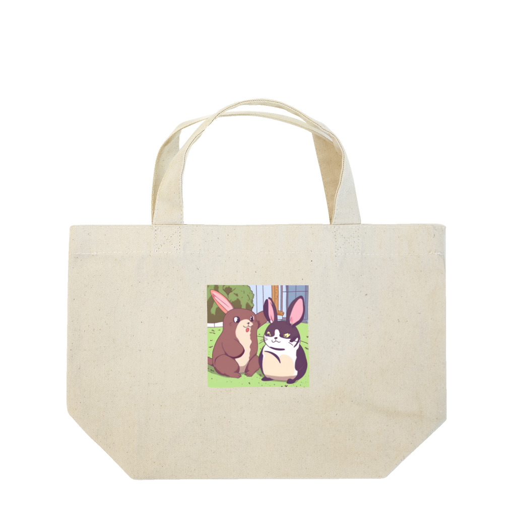 WhimsyWaresのうさぎ Lunch Tote Bag
