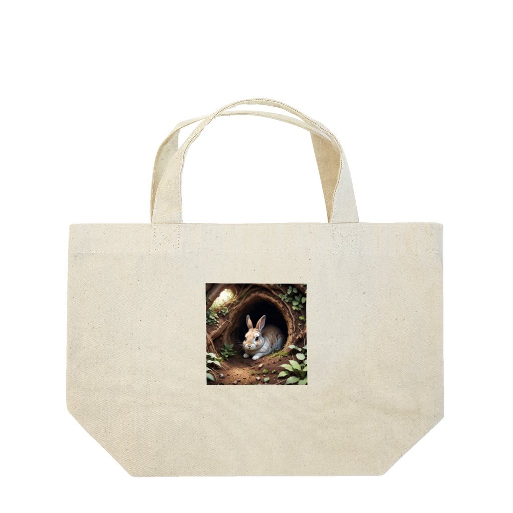 cute in cool shopのウサギの住み家 Lunch Tote Bag