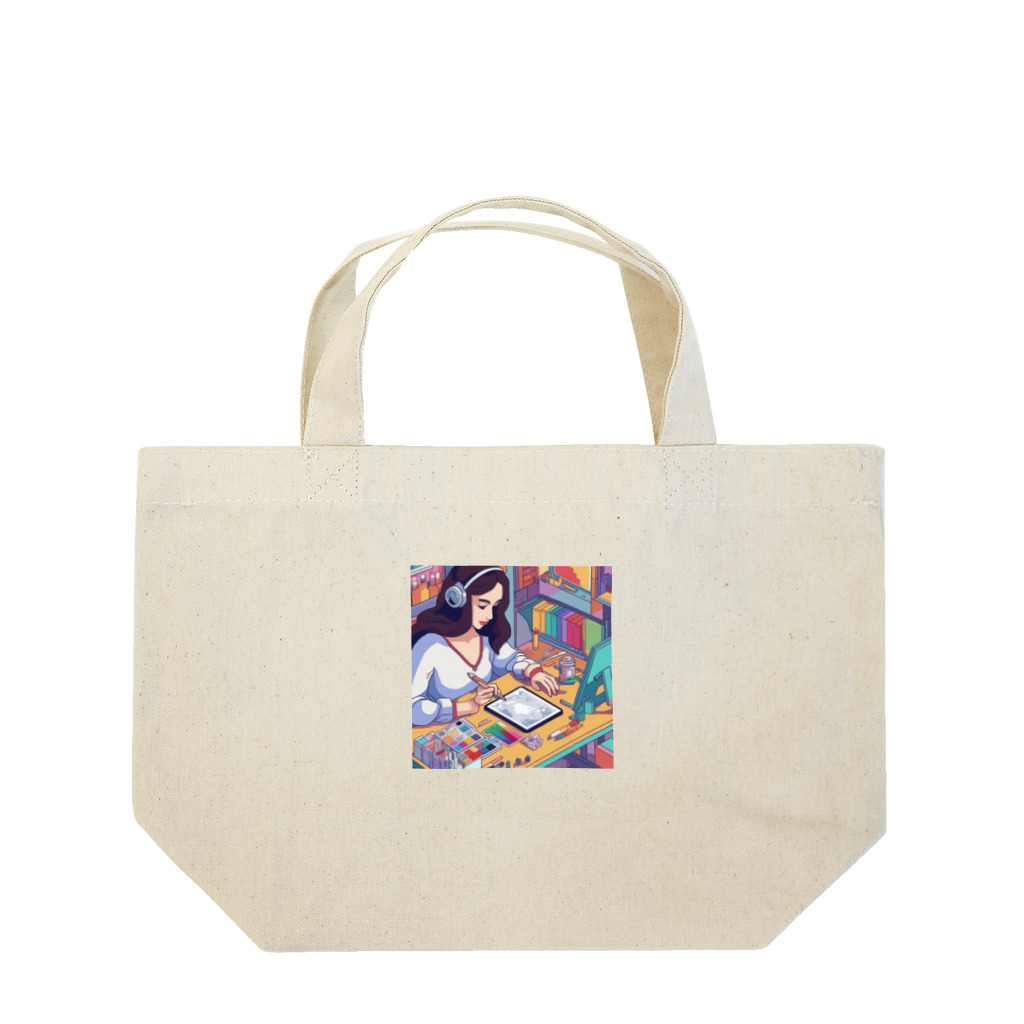Radiant Lifestyle Storeの女性イラストレーター Lunch Tote Bag