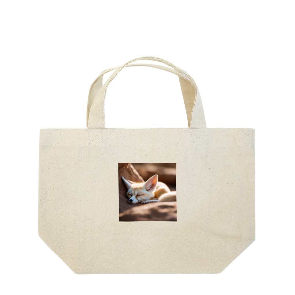 Bluefireのスヤスヤ寝ちゃったフェネック Lunch Tote Bag