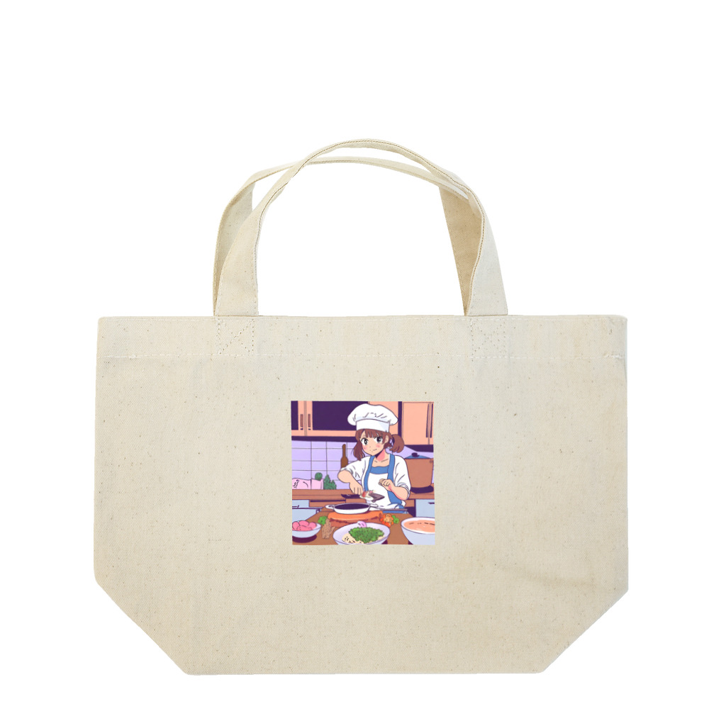 mnmn3737のクッキングガール Lunch Tote Bag