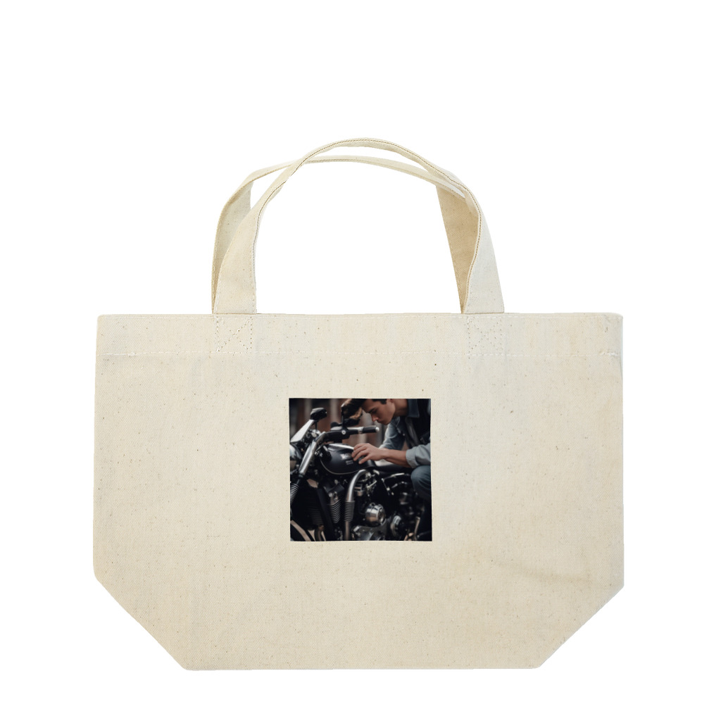 GROUND-WORKSのバイク整備 Lunch Tote Bag