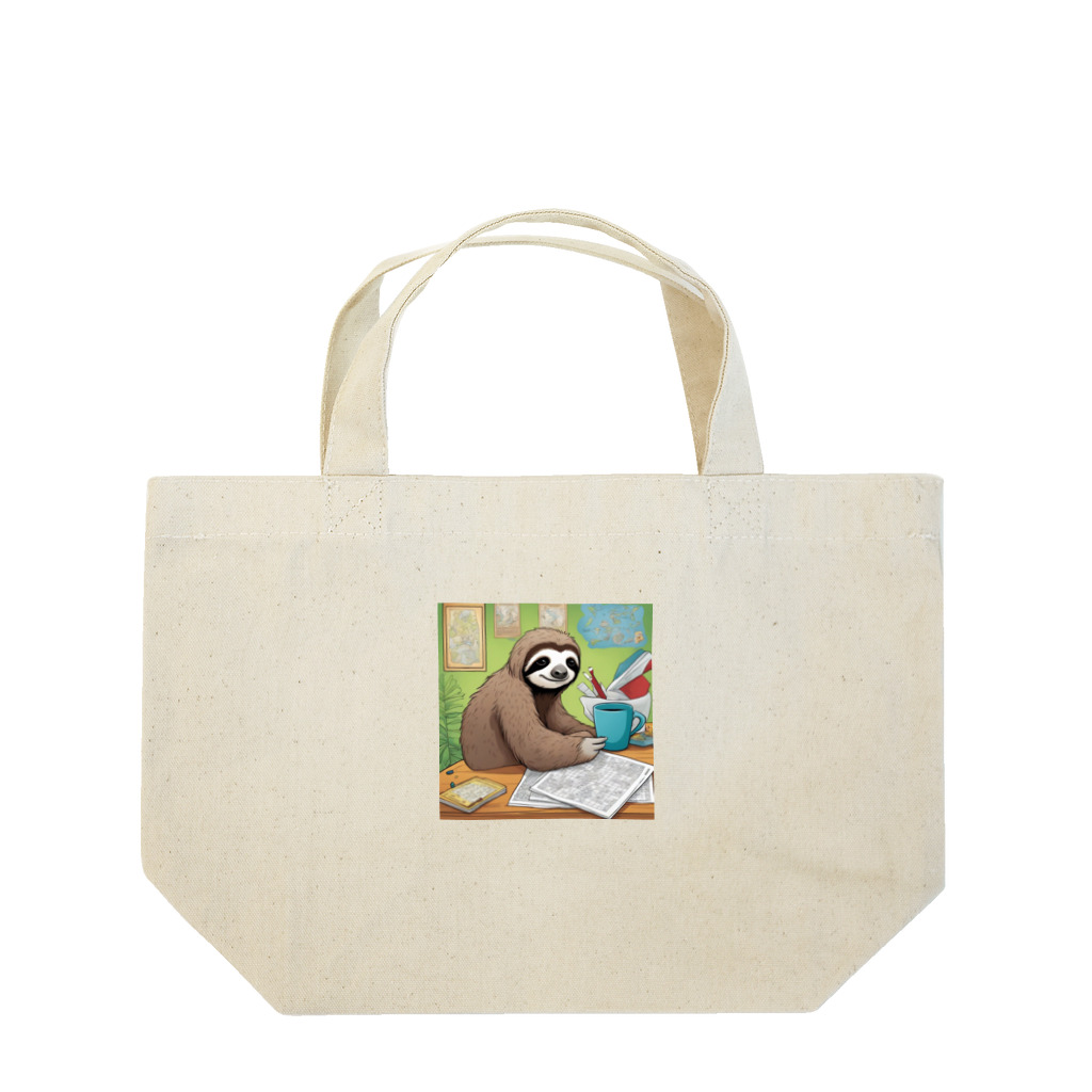 hobopoの"A Sloth Trying Various Things"  Lunch Tote Bag
