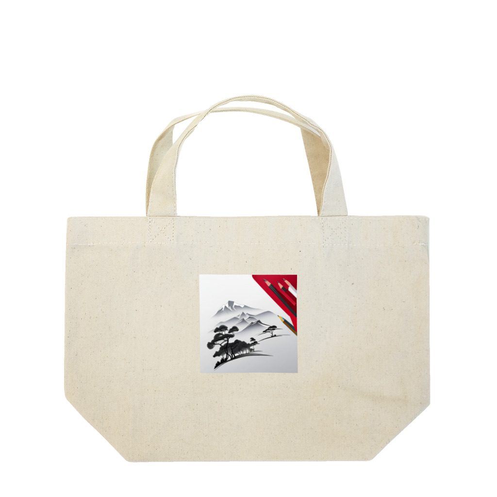 にくまるショップのワンポイント浮世 Lunch Tote Bag