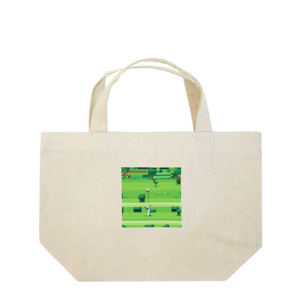クロスクリエイティブのゴルフをするゴリラ Lunch Tote Bag