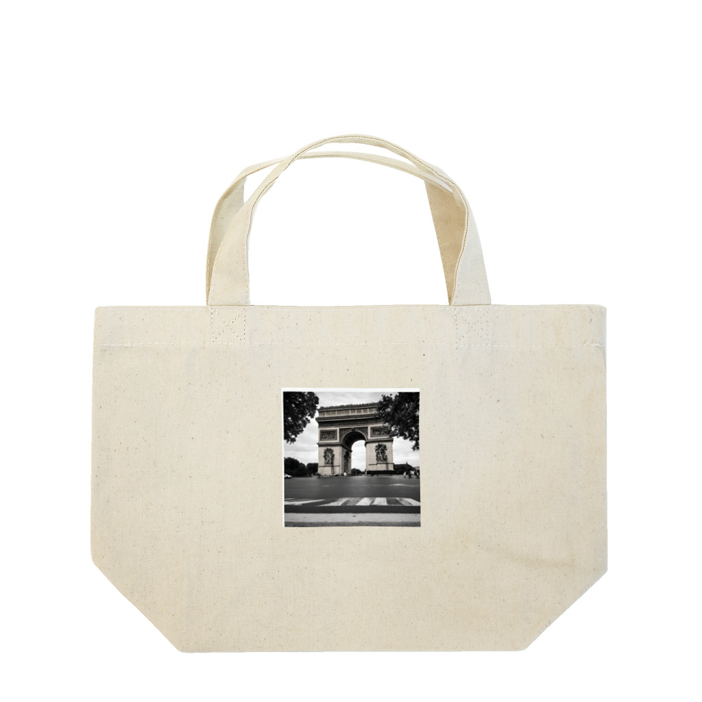 ai美女ショップの凱旋門モノクロ⛩ Lunch Tote Bag