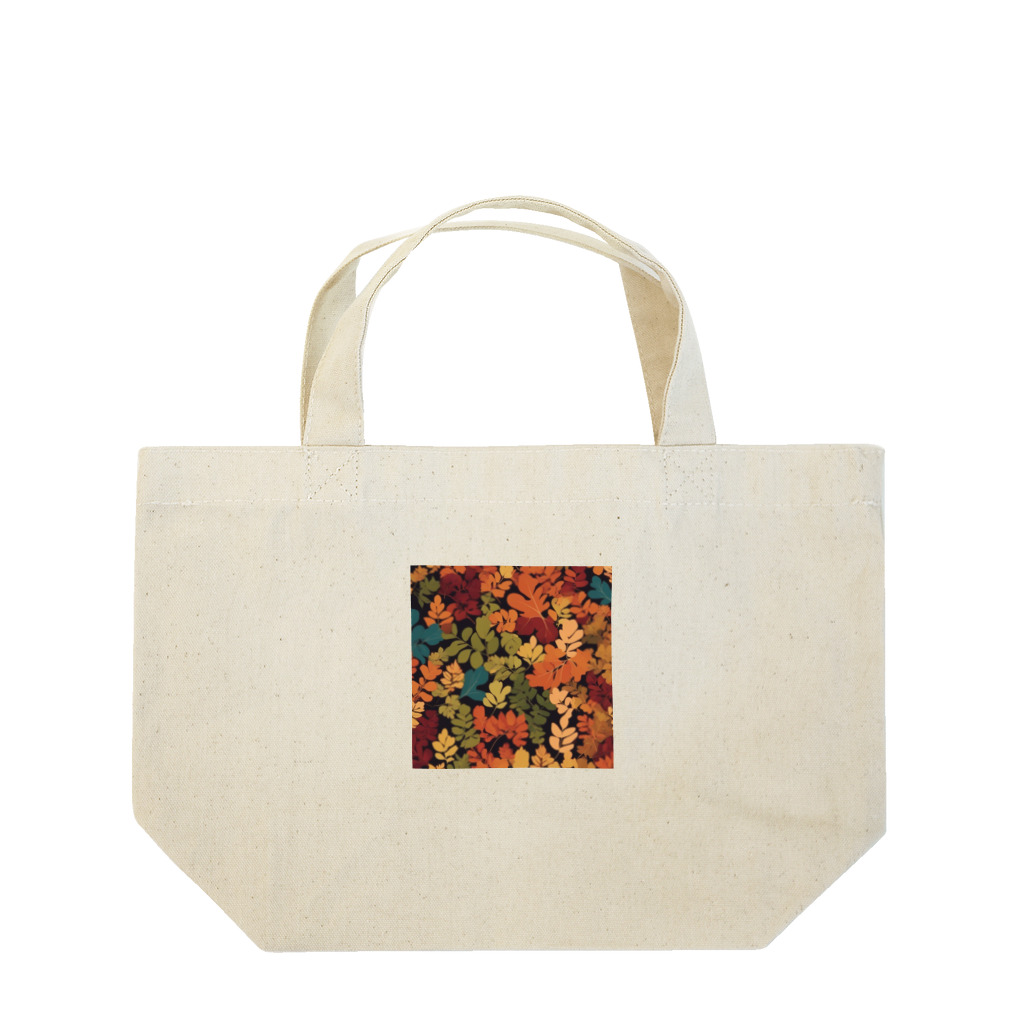 NATSUMAKITSUNEの北欧風　葉っぱデザイン　Scandinavian style leaf design Lunch Tote Bag