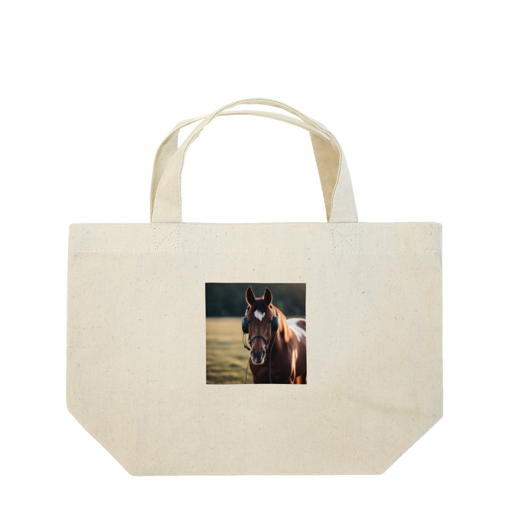 UDRUMSの音楽好きの馬 Lunch Tote Bag