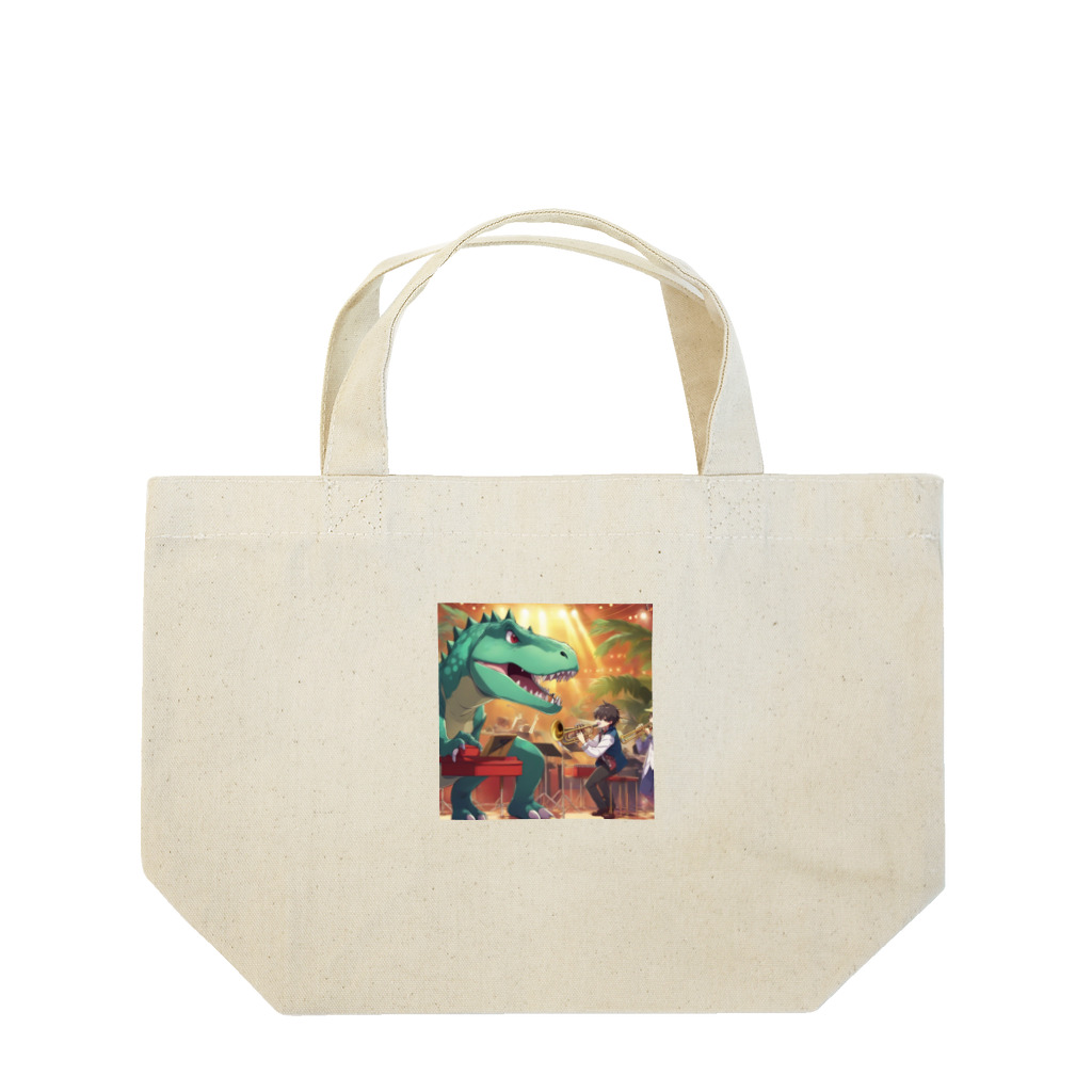fukkinsのトランペットふきと恐竜 Lunch Tote Bag
