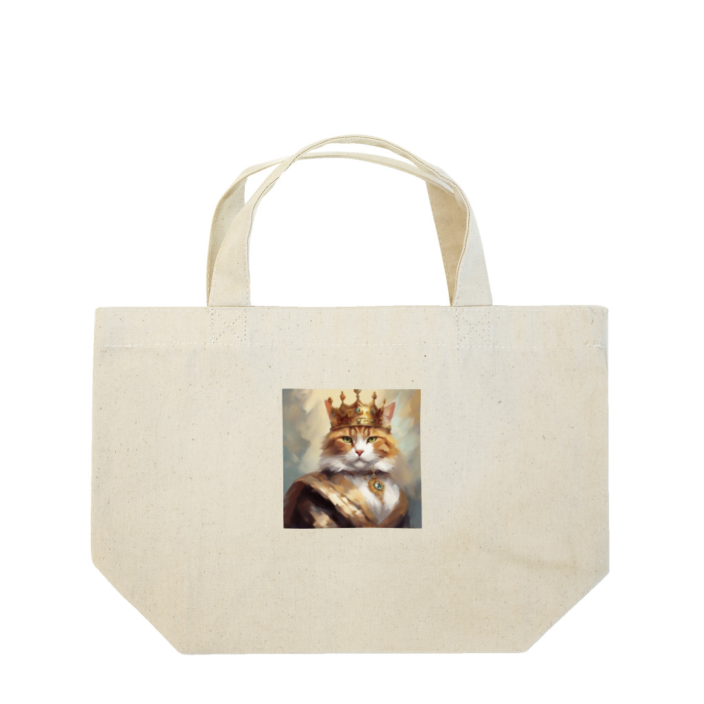 esmeralda64のブルーダイヤモンドの猫王 Lunch Tote Bag