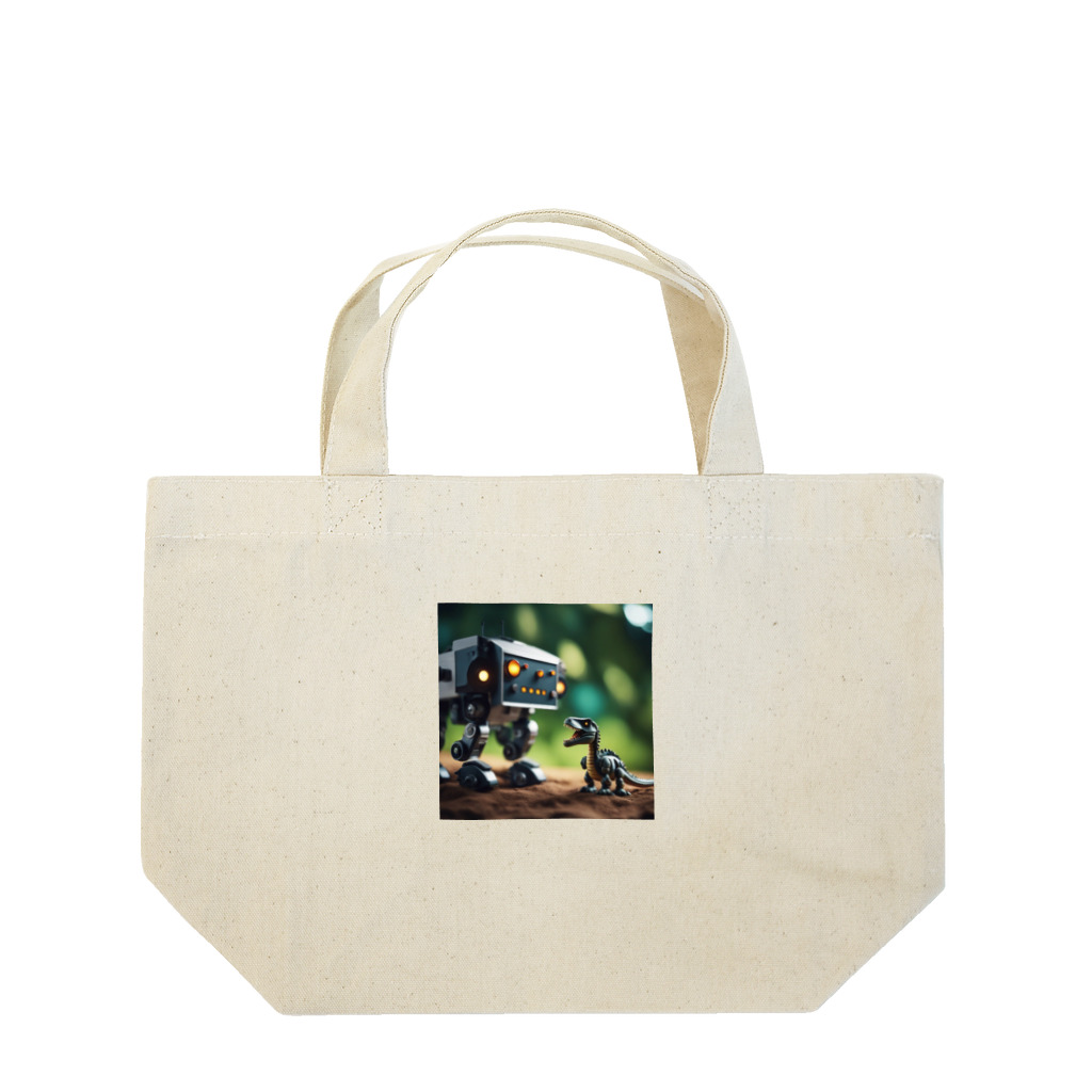 hebongのロボットと恐竜 Lunch Tote Bag