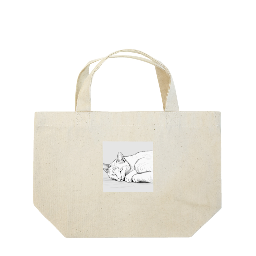 どうぶつやのサッカーボールと猫 Lunch Tote Bag