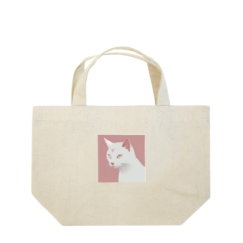 オマの店のシンプルキャットグッズ Lunch Tote Bag