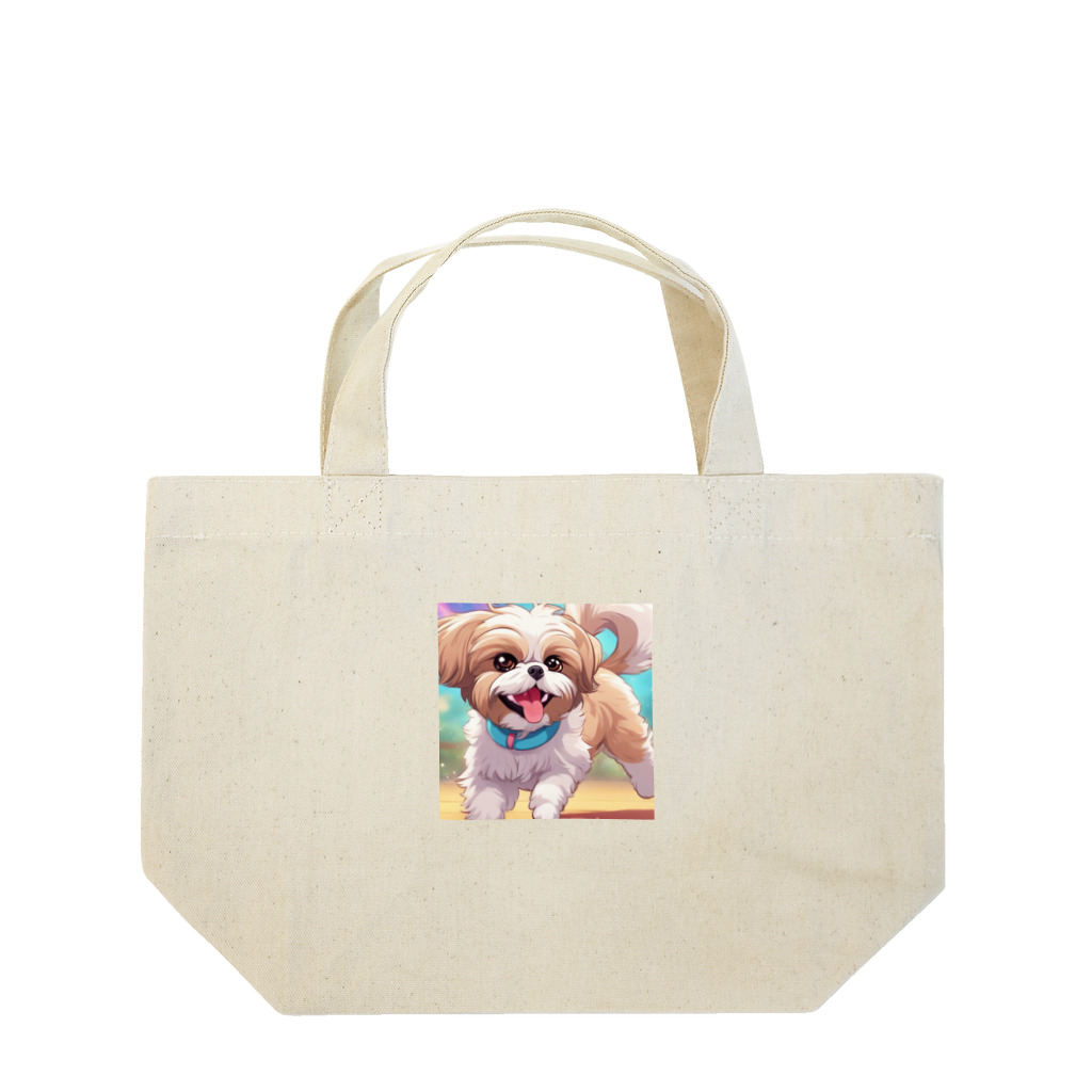 happiness_shopの踊るかわいいシーズー犬 Lunch Tote Bag