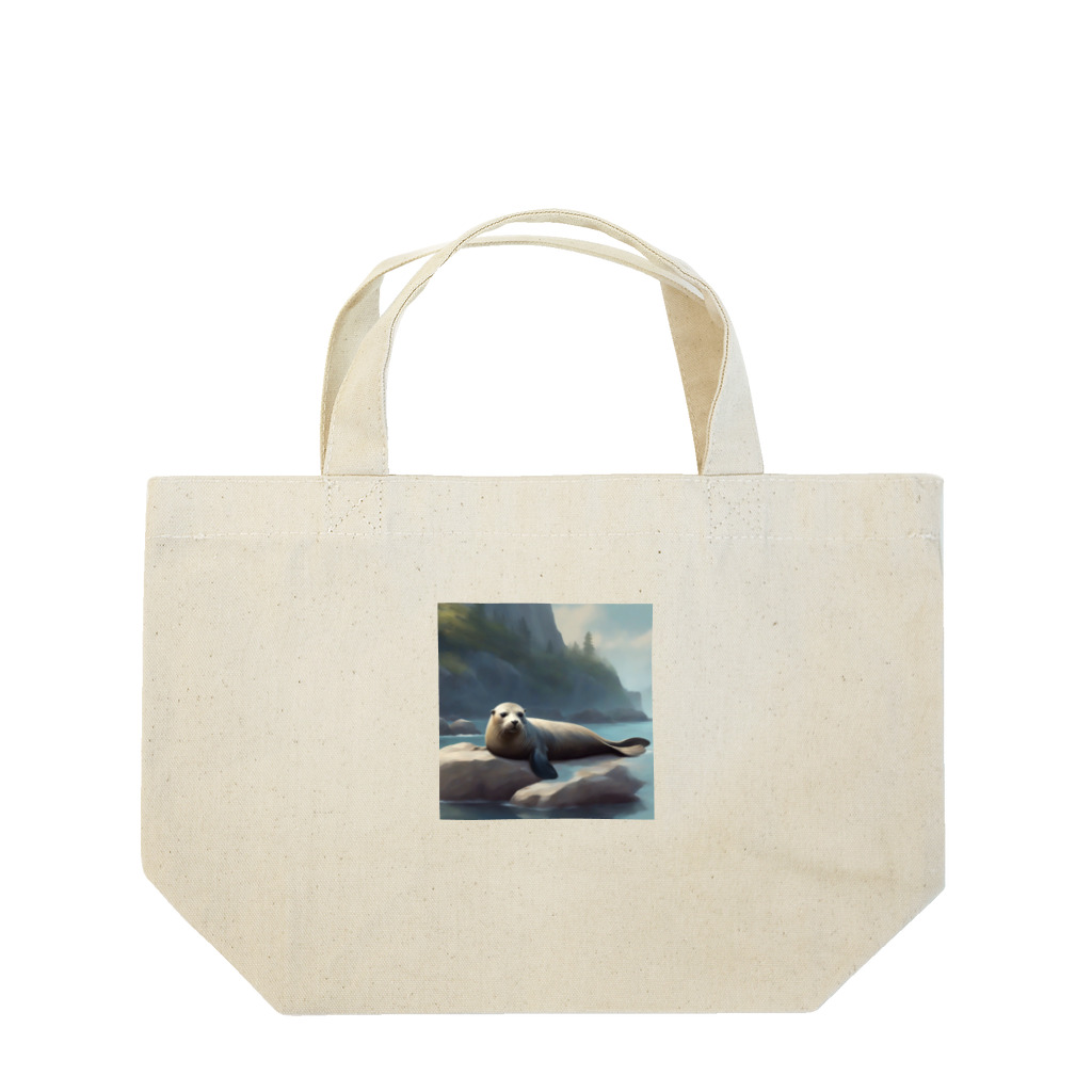 Caneletの休んでいるあざらし Lunch Tote Bag