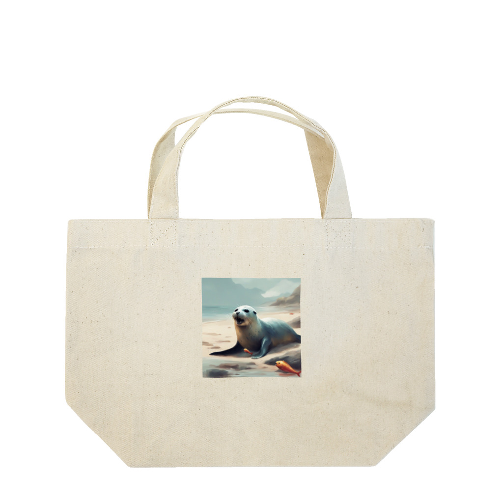 Caneletの食べているあざらし Lunch Tote Bag