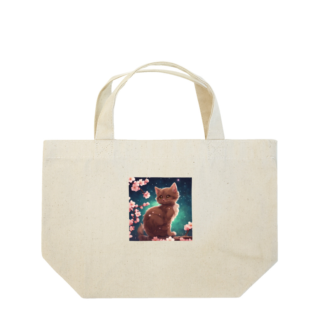 yoiyononakaの春と梅と茶猫04 Lunch Tote Bag