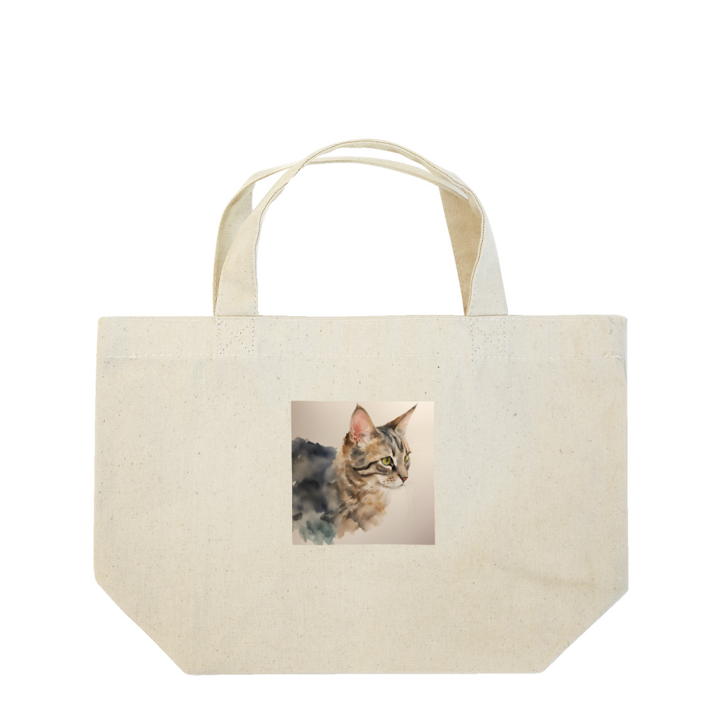 OkometoOmochiの横向き猫 Lunch Tote Bag