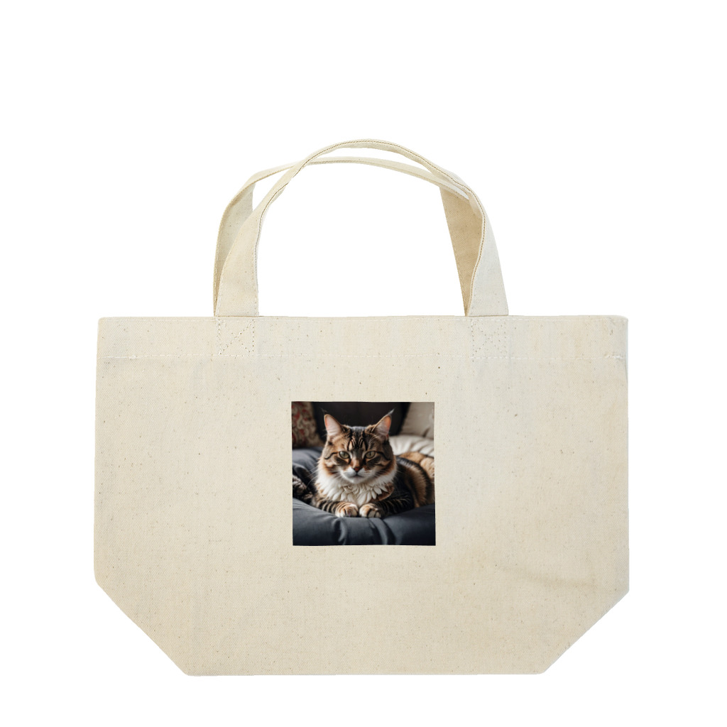 zigerparkのクッションと猫 Lunch Tote Bag