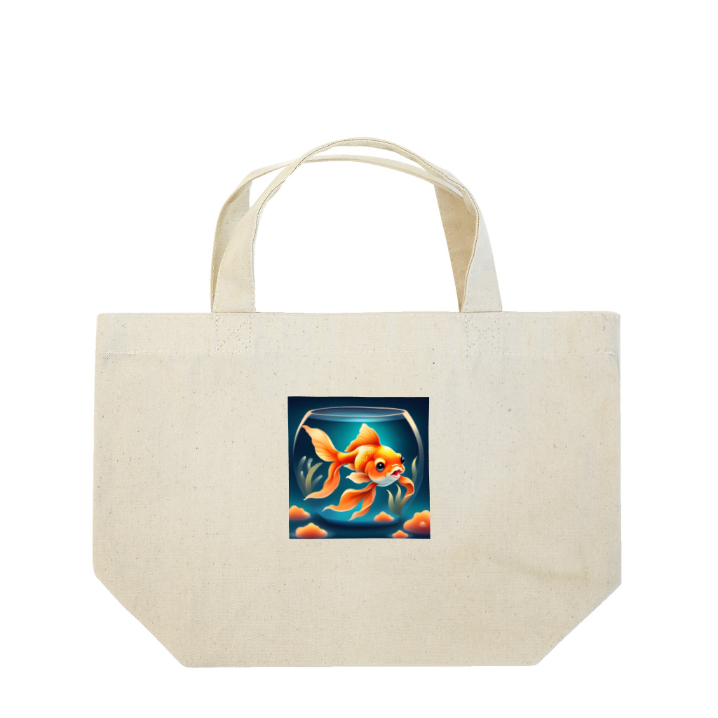 ponzu0108の金魚鉢の金魚 Lunch Tote Bag