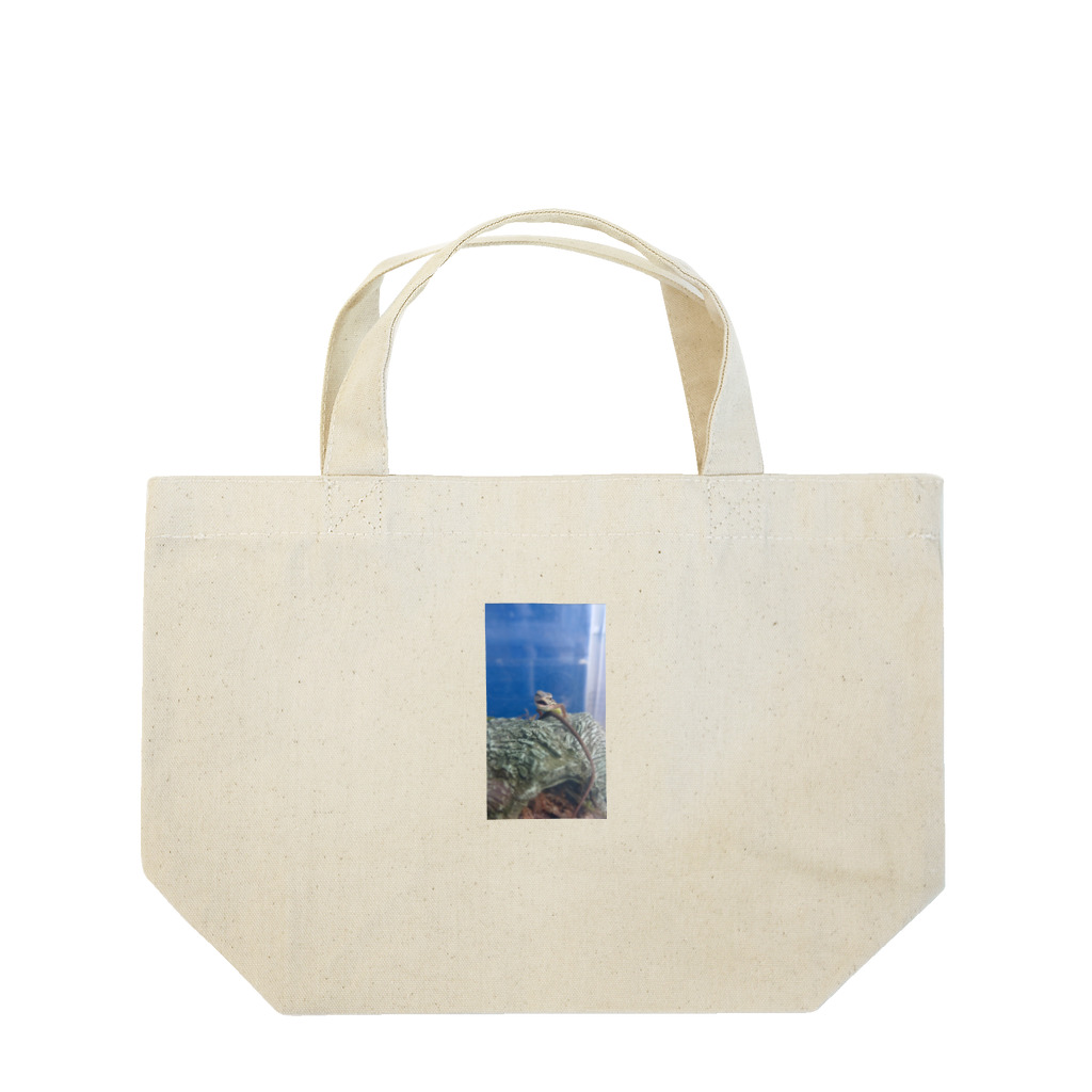 Makoto_Kawano Designの笑うトカゲ Lunch Tote Bag