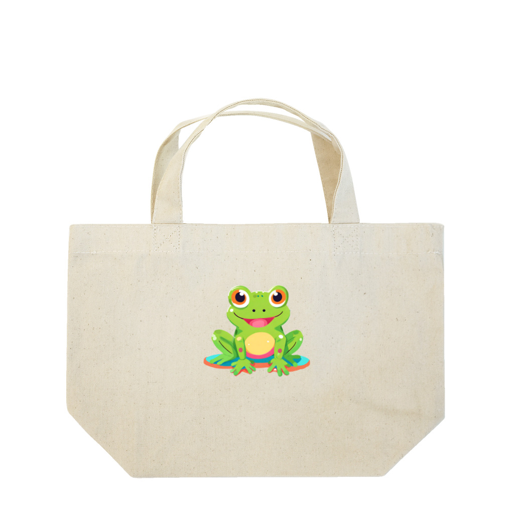 Tiny Cute Crittersのかわいいカエル Lunch Tote Bag