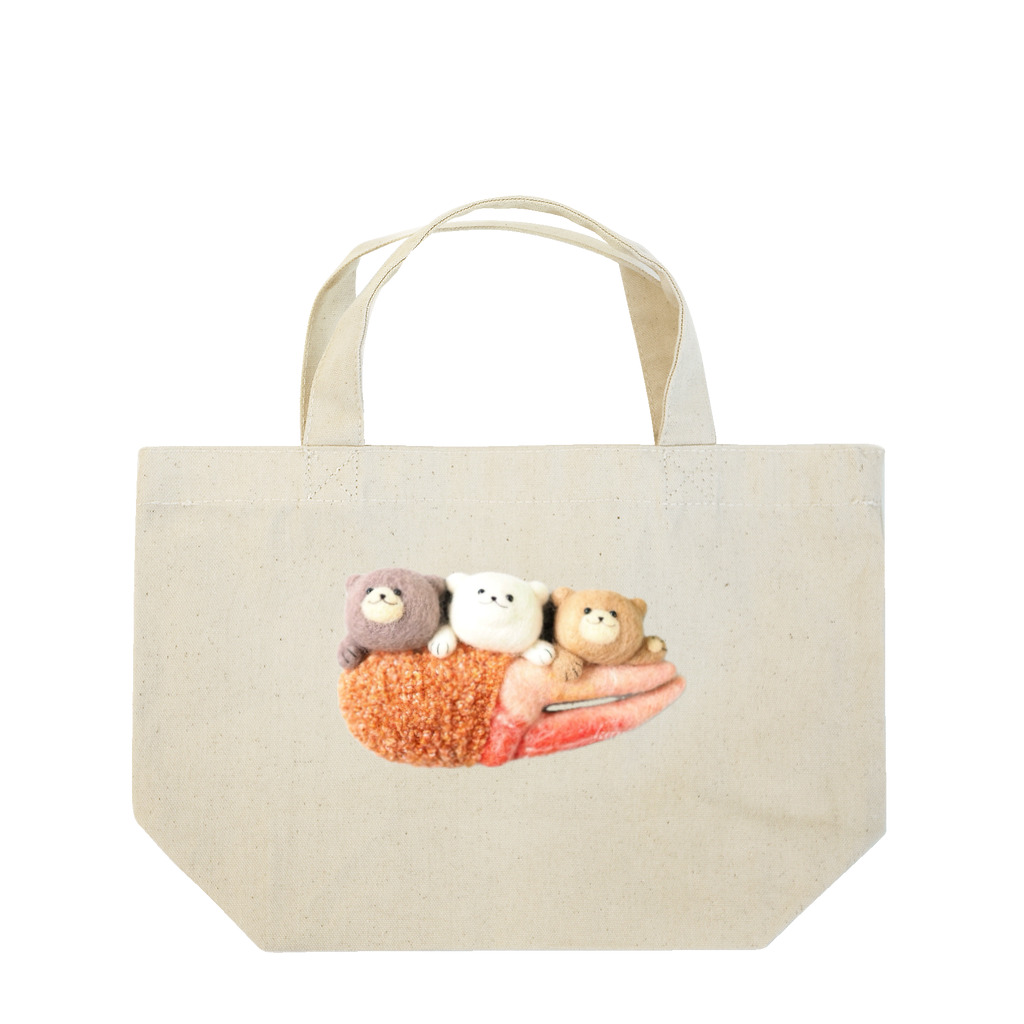 kumamia（くまみあ）のくまの３兄弟（カニ爪フライ） Lunch Tote Bag