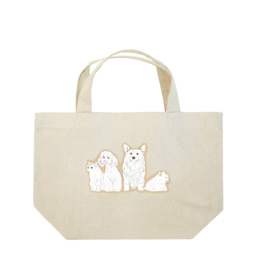 seediftの犬猫 Lunch Tote Bag